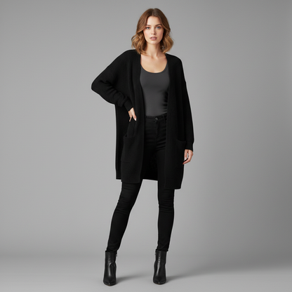 Cardigan Élégant Femme | Vêtement Polyvalent en Acrylique