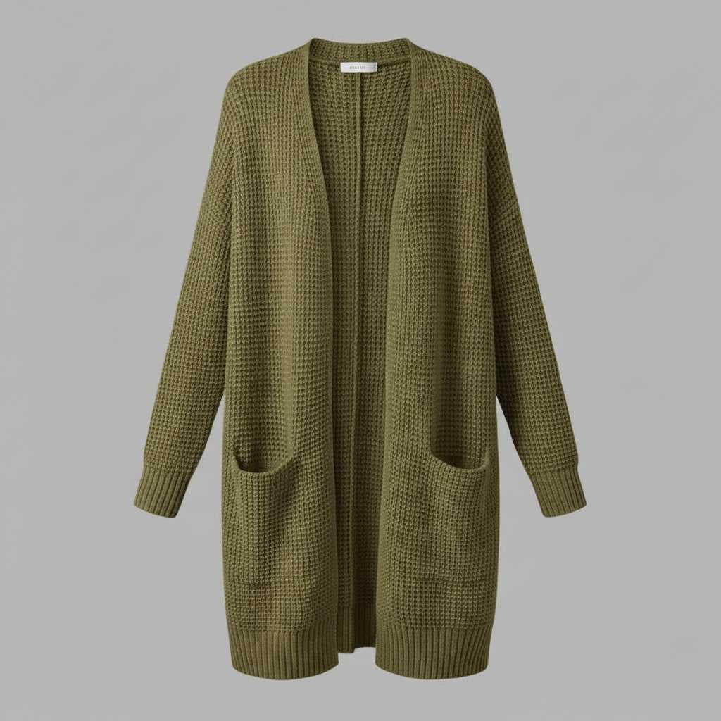 Cardigan Élégant Femme | Vêtement Polyvalent en Acrylique