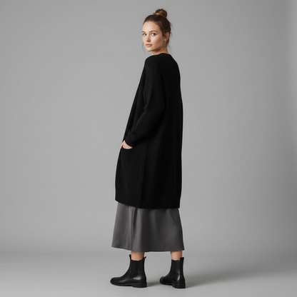 Cardigan Élégant Femme | Vêtement Polyvalent en Acrylique