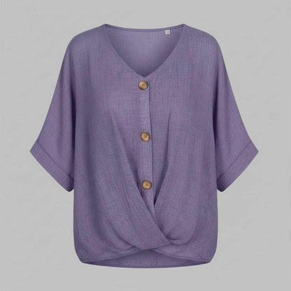 Chemisier Femme Chic Col V | Blouse Femme Élégante