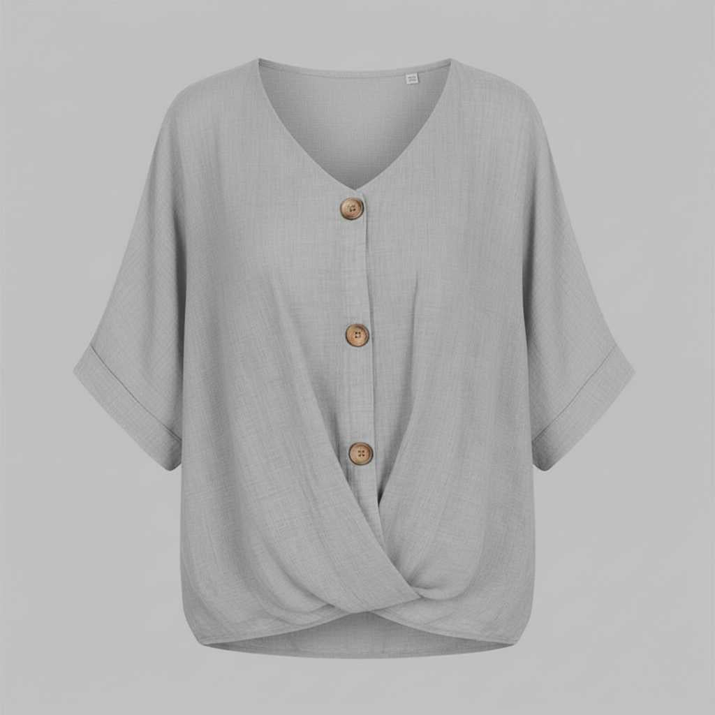 Chemisier Femme Chic Col V | Blouse Femme Élégante