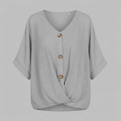 Chemisier Femme Chic Col V | Blouse Femme Élégante