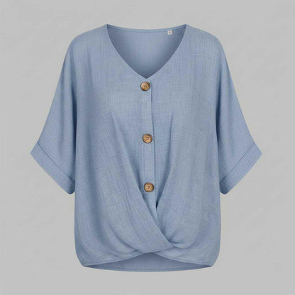 Chemisier Femme Chic Col V | Blouse Femme Élégante