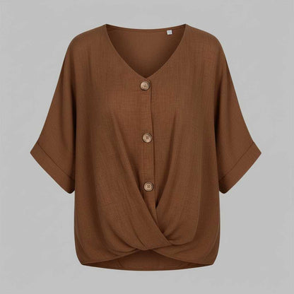 Chemisier Femme Chic Col V | Blouse Femme Élégante