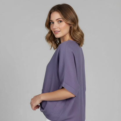 Chemisier Femme Chic Col V | Blouse Femme Élégante