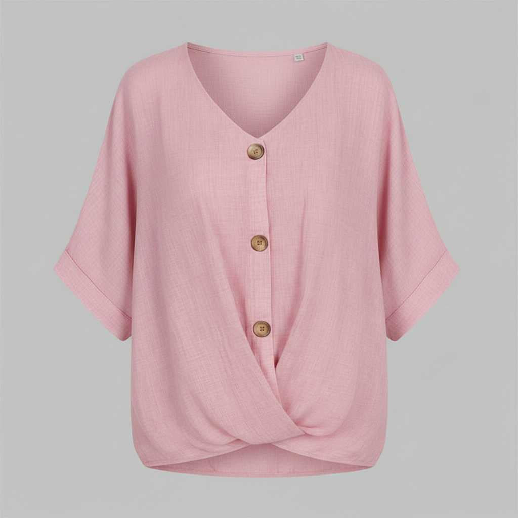 Chemisier Femme Chic Col V | Blouse Femme Élégante