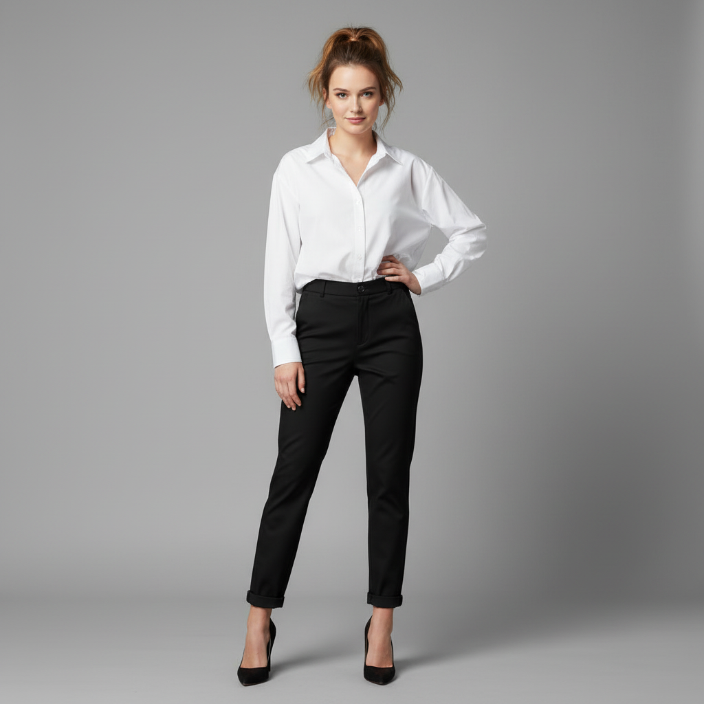 Pantalon Élégant Femme | Pantalon de Bureau Taille Haute