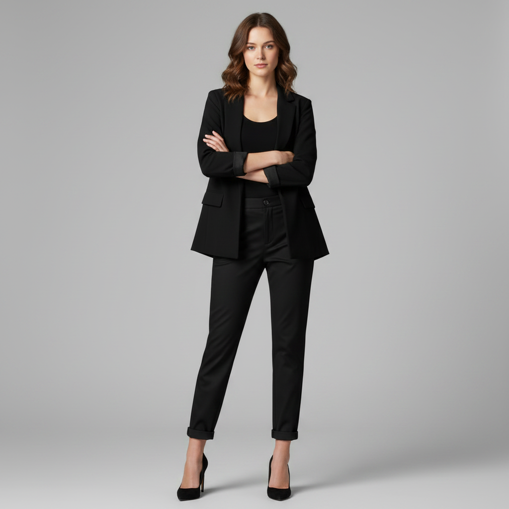 Pantalon Élégant Femme | Pantalon de Bureau Taille Haute