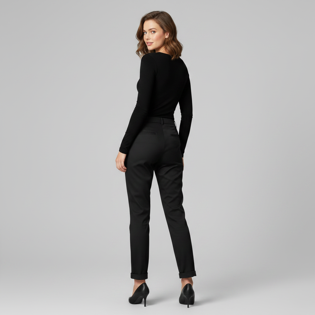 Pantalon Élégant Femme | Pantalon de Bureau Taille Haute