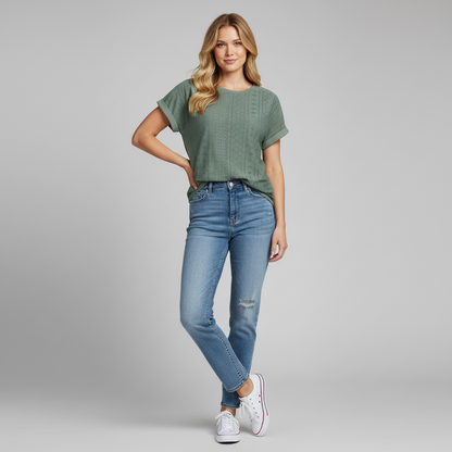 T-Shirt Bella Blanc Femme | Tee Shirt Décontracté Style Ample